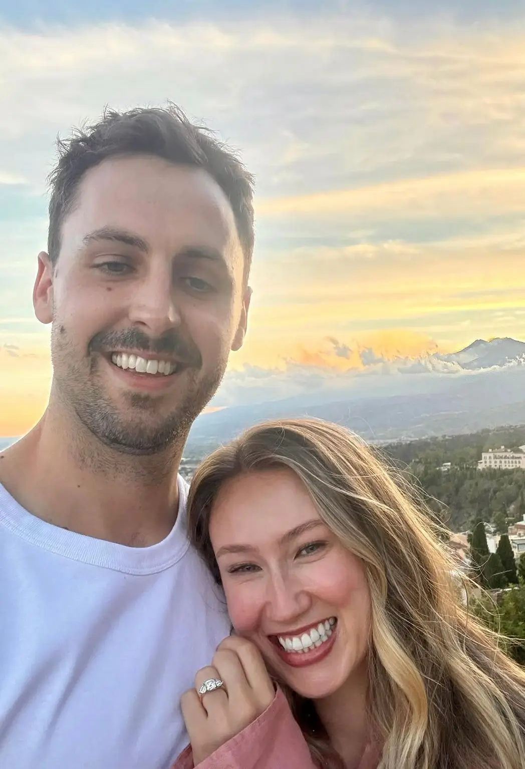 Stuart and Kirsty at sunset